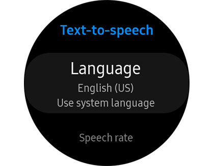 English selected as Language in Text-to-speech settings English selected as Language in Text-to-speech settings