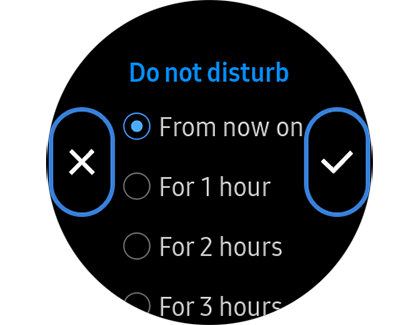 Do not disturb settings on the Galaxy Watch Active Do not disturb settings on the Galaxy Watch Active