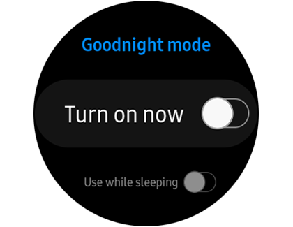 Goodnight mode in Galaxy Watch Active Goodnight mode in Galaxy Watch Active