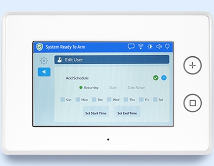 Create user schedule on the ADT hub Create user schedule on the ADT hub