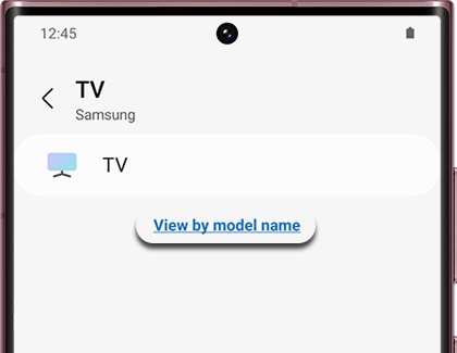 View by model name highlighted in the SmartThings app