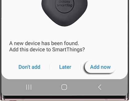 Add now highlighted in the SmartThings app