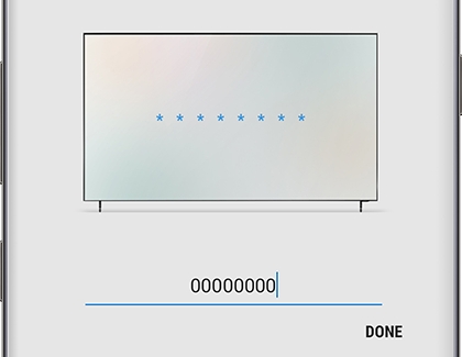 A TV PIN entered into the SmartThings app A TV PIN entered into the SmartThings app