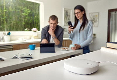 Connect Home hub in a kitchen