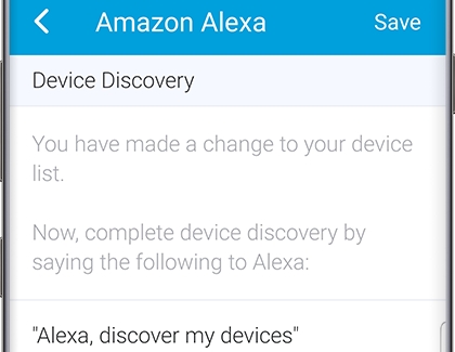 Amazon Alexa Device Discovery screen Amazon Alexa Device Discovery screen