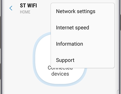 Menu showing options for SmartThings Hub Menu showing options for SmartThings Hub