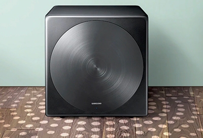 Subwoofer sitting in a room