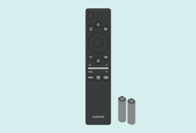 TV remote control and batteries