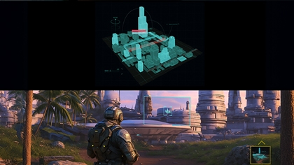 A Minimap Zoom feature displayed on a TV.