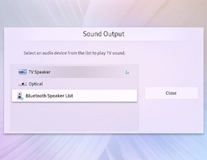 Sound Output settings