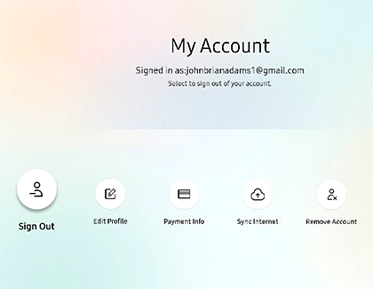 My Account in Samsung Account