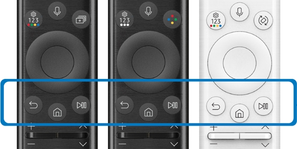 Press Return and Play/Pause on Samsung Smart Remote