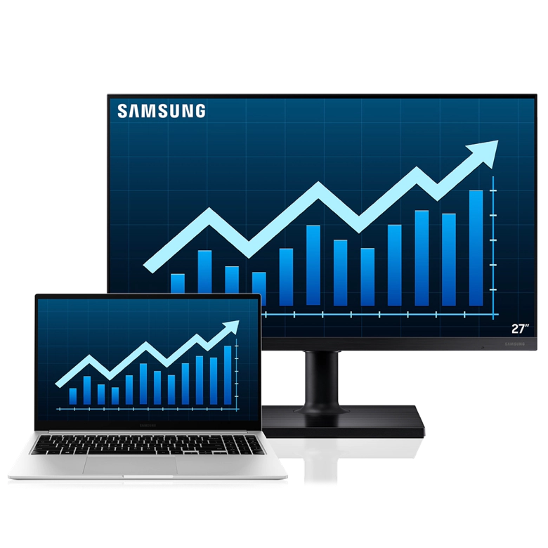 Save $249.99 per bundle with the Galaxy Book i7 + 27" Monitor Bundle for business Save $249.99 per bundle with the Galaxy Book i7 + 27" Monitor Bundle for business