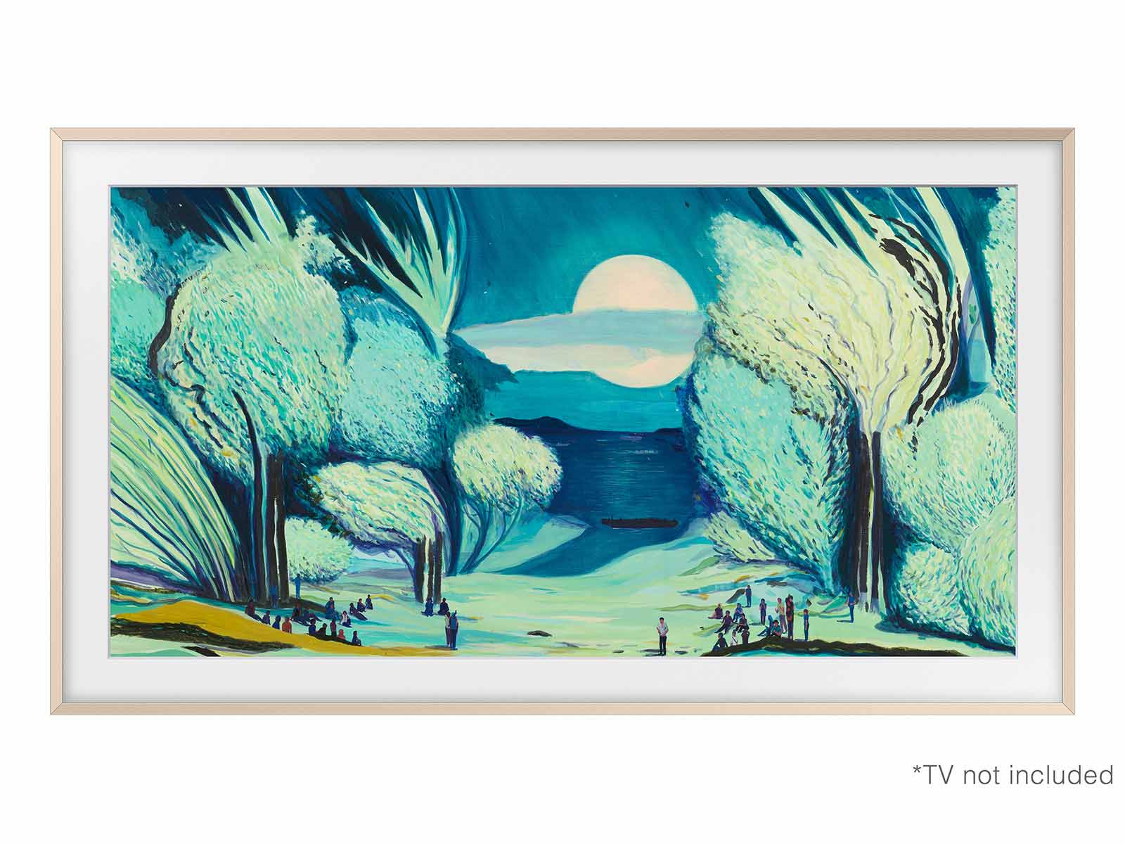 Samsung 32" The Frame Customizable Bezel - Sand in Gold Metal