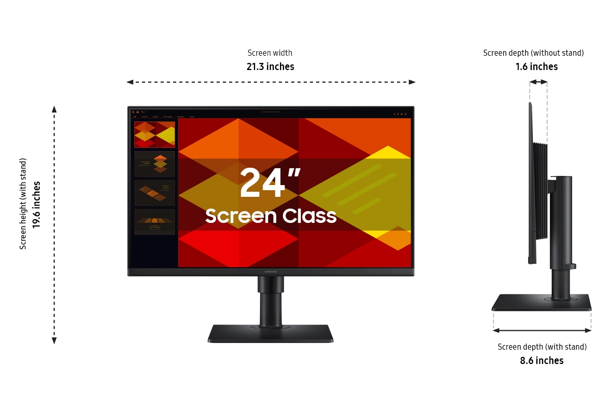 Thumbnail image of 24&quot; (S40GD) Borderless Business Monitor IPS Panel 100Hz Speaker HAS USB Hub EPEAT ENERGY STAR&reg; Certified