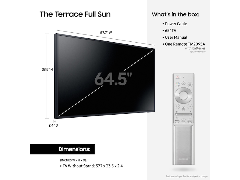 65” Class The Terrace Partial Sun QLED 4K LST7T (2021)