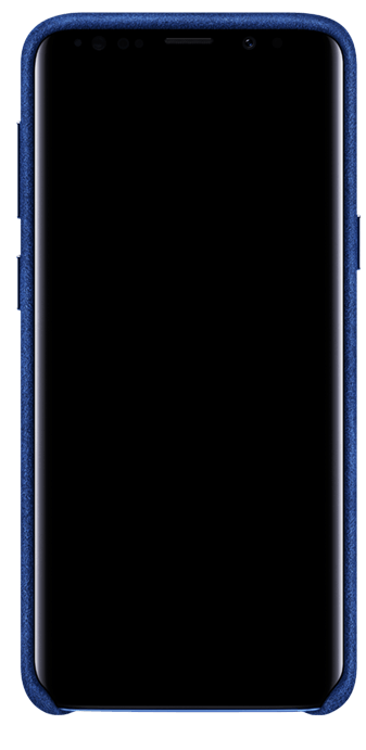 Galaxy S9 Blue Alcantara Cover Front