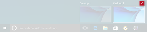 Delete a desktop