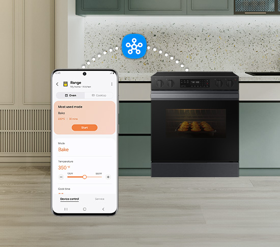 Samsung Stainless Steel Slide-In Electric Range with SmartThings