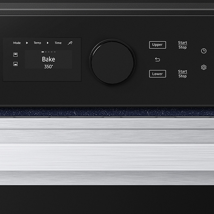 Samsung Stainless Steel Slide-In Gas Range with LCD display