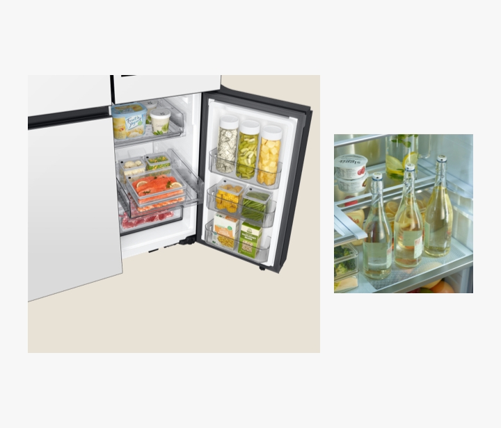 2 bottles inside Samsung Bespoke refrigerator
