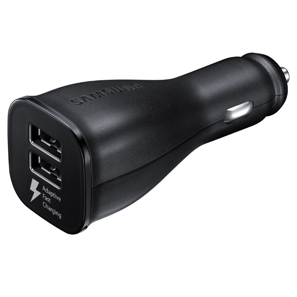 Thumbnail image of Adaptive Fast Charging Dual-Port Vehicle Charger (Detachable Micro USB and Type C Cable)