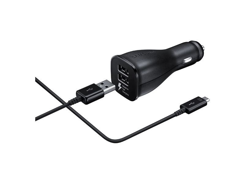 Verdensrekord Guinness Book Anerkendelse nær ved Adaptive Fast Charging Dual-Port Vehicle Charger (Detachable Micro USB and  Type C Cable) Mobile Accessories - EP-LN920BBEGUS | Samsung US