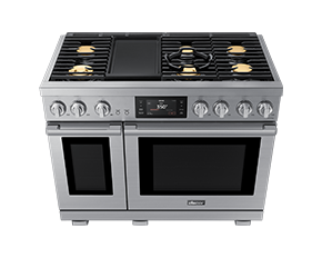 48 Inch Dual Fuel Steam Range with Embedded Griddle