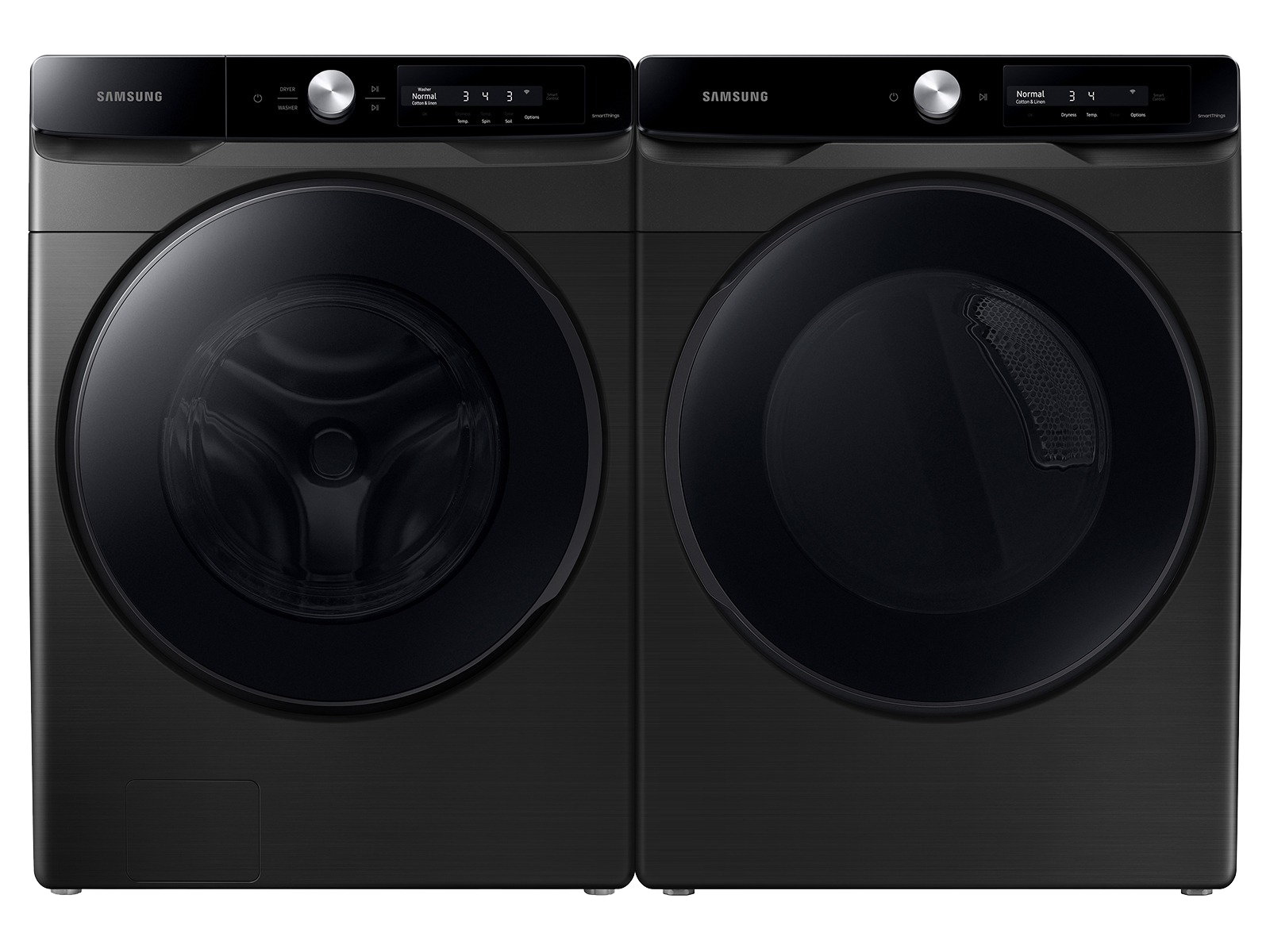 Photos - Tumble Dryer Samsung Smart Dial Front Load Super Speed Wash Washer and Smart Dial Super 