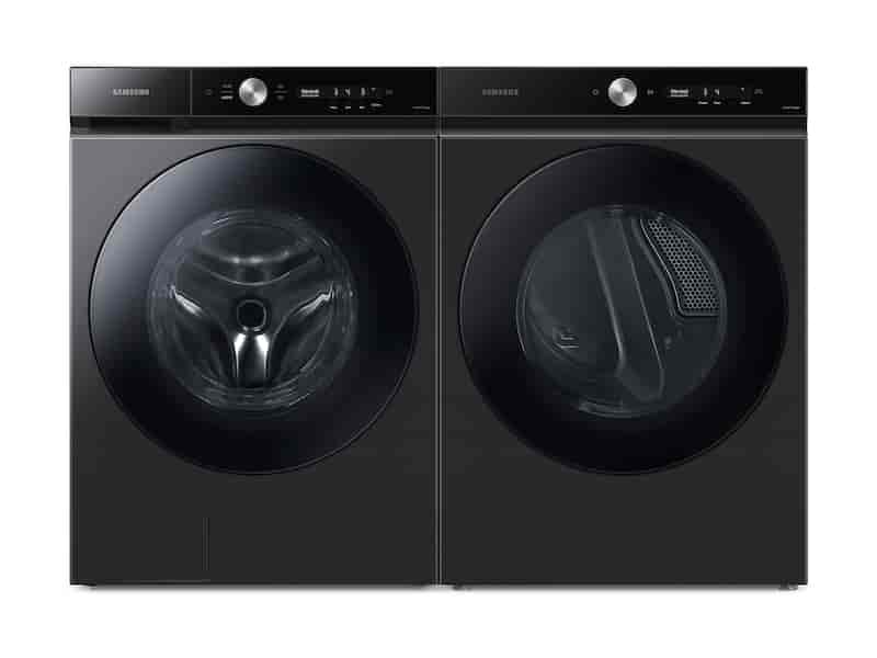 Bespoke Ultra Capacity Front Load Washer and Electric Dryer in Brushed Black