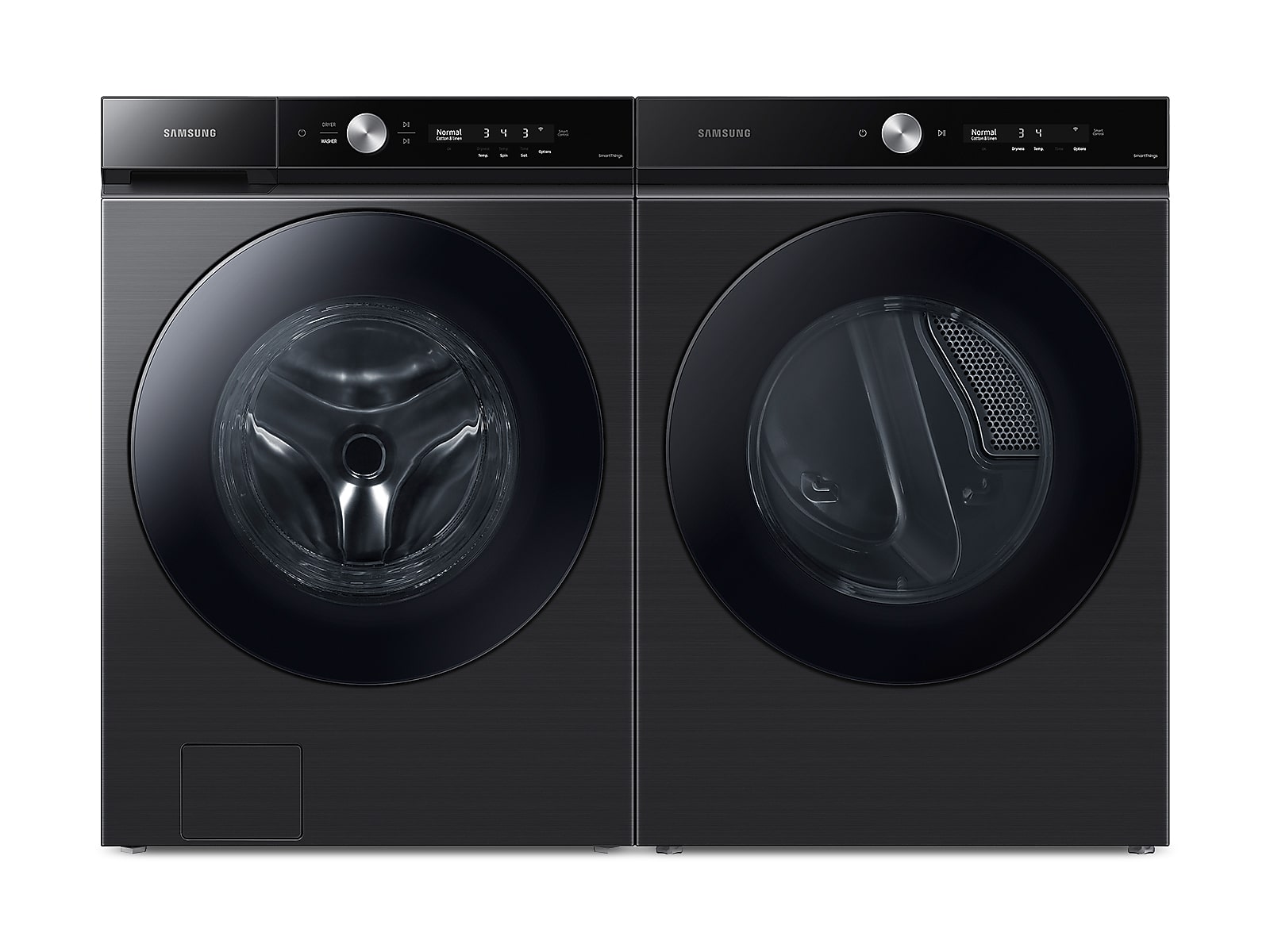 Samsung Bespoke Ultra Capacity Front Load Washer and Gas Dryer in Brushed in Black(BNDL-1657834476835)