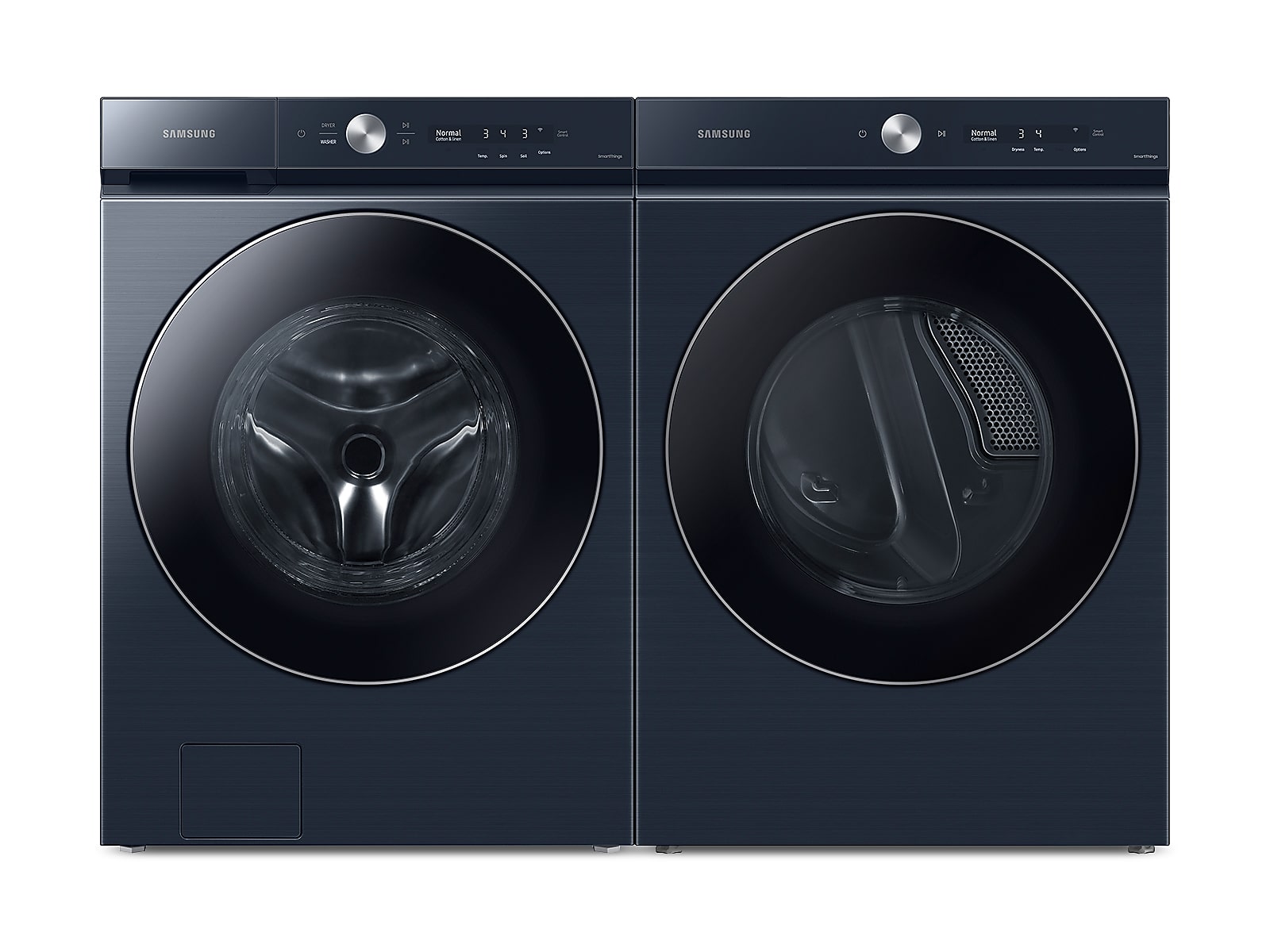 Samsung Bespoke Ultra Capacity AI Front Load Washer and Electric Dryer in Brushed in Navy Blue(BNDL-1657832070251)