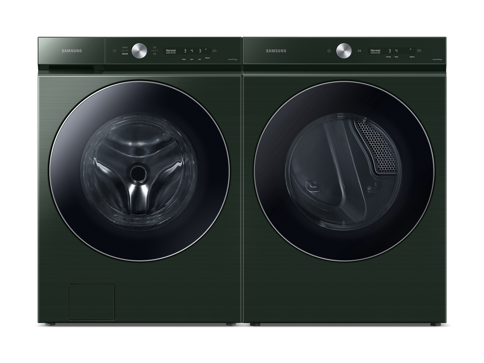 Bespoke Ultra Capacity Front Load Washer and Electric Dryer in Forest Green  Washers - BNDL-1665611426611
