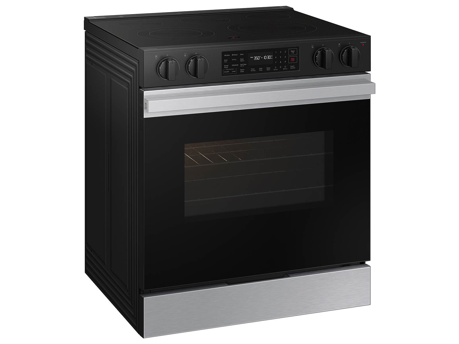 Thumbnail image of Left Side View of the Slide-in Electric Range in Stainless Steel