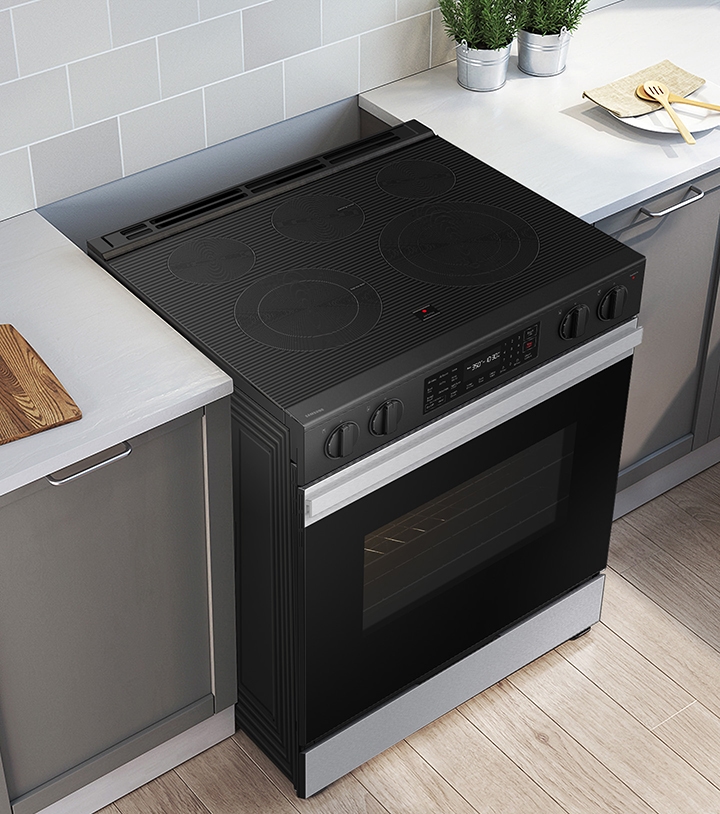 Bespoke Smart Slide-in Electric Range 6.3 Cu. Ft. In Stainless Steel 