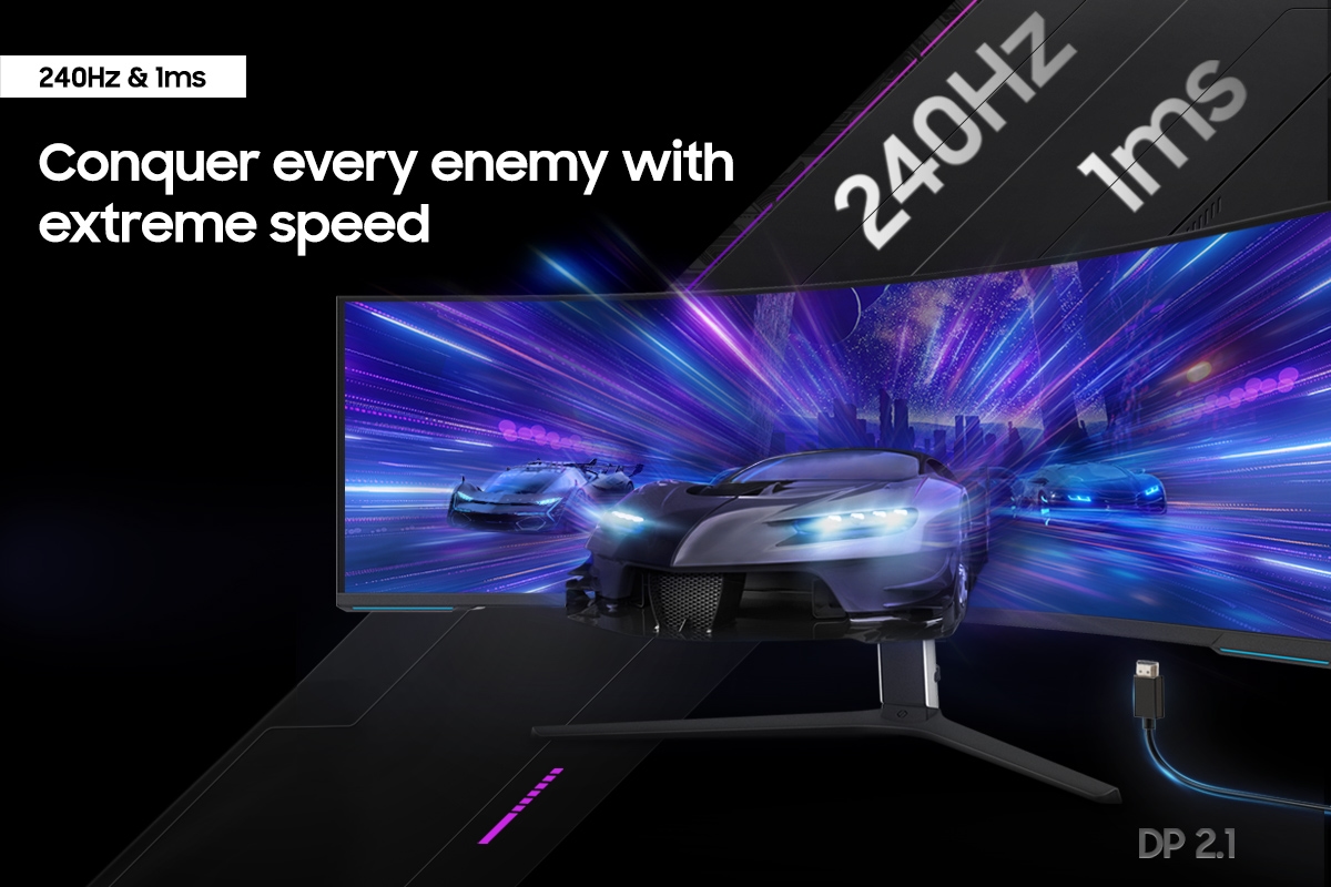 Thumbnail image of 57&quot; Odyssey Neo G9 Dual 4K UHD Quantum Mini-LED 240Hz 1ms(GtG) HDR 1000 Curved Gaming Monitor