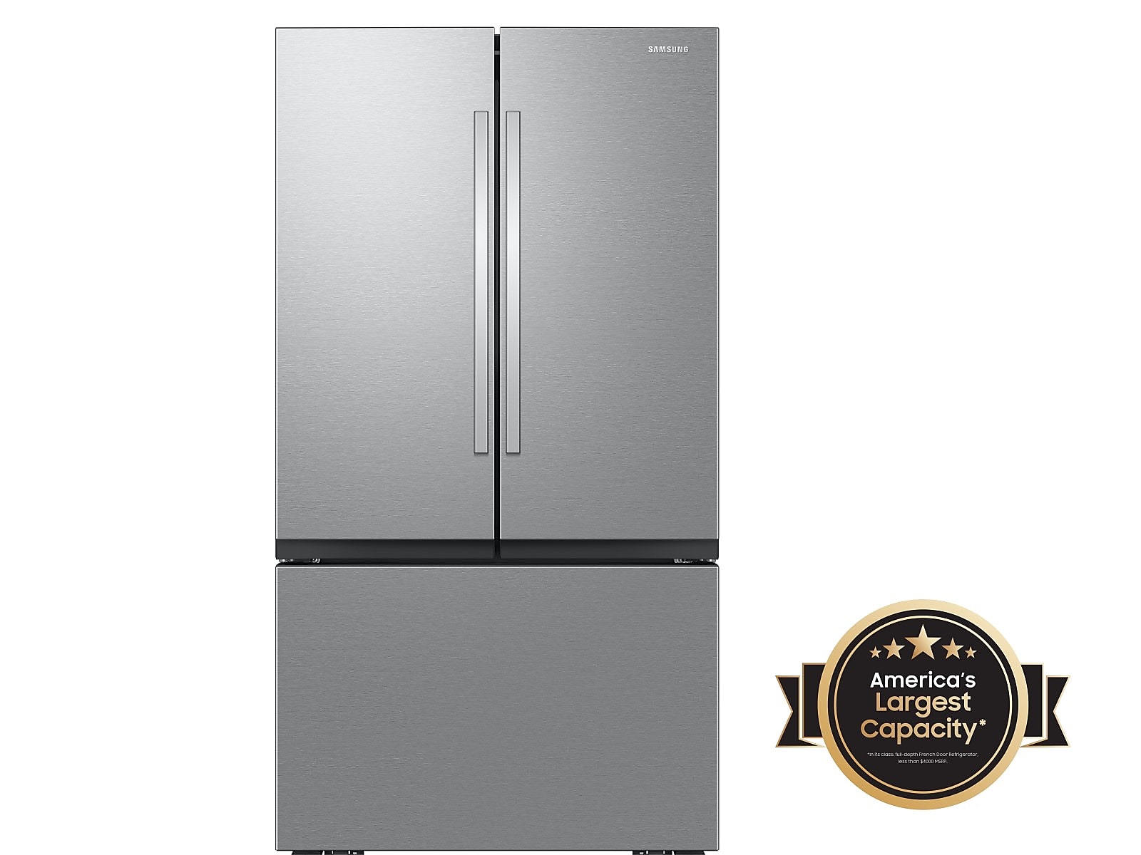 Samsung 32 cu. ft. Mega Capacity 3-Door French Door Refrigerator with Dual Auto Ice Maker in Stainless Steel(RF32CG5100SRAA)