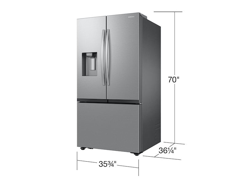 31 cu. ft. Mega Capacity 3-Door French Door Refrigerator with Four Types of Ice in Stainless Steel