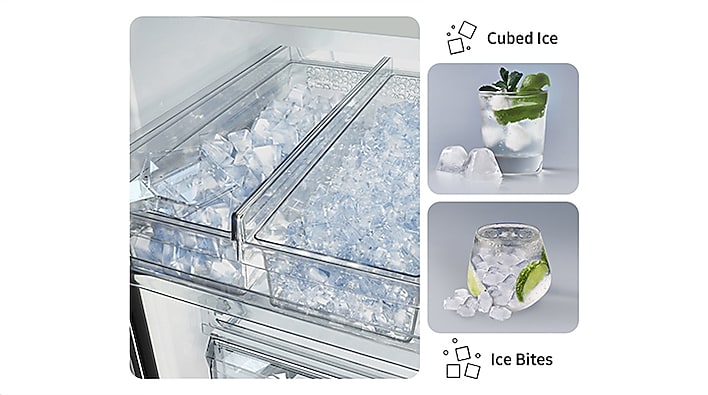 Ice your way, cubed or Ice Bites™