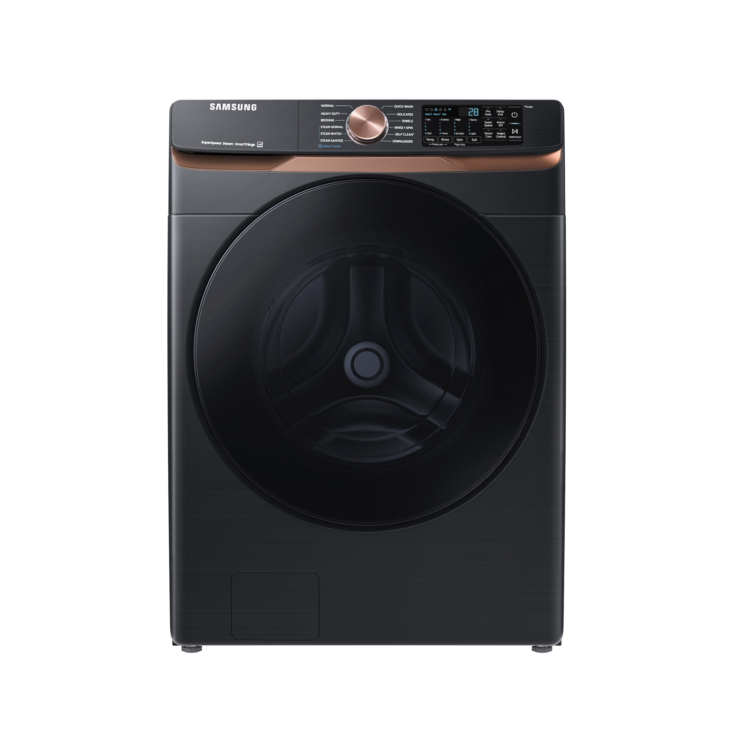 5.0 cu. ft. Extra Large Capacity Smart Front Load Washer with Super Speed  Wash and Steam in Brushed Black Washers - WF50BG8300AVUS