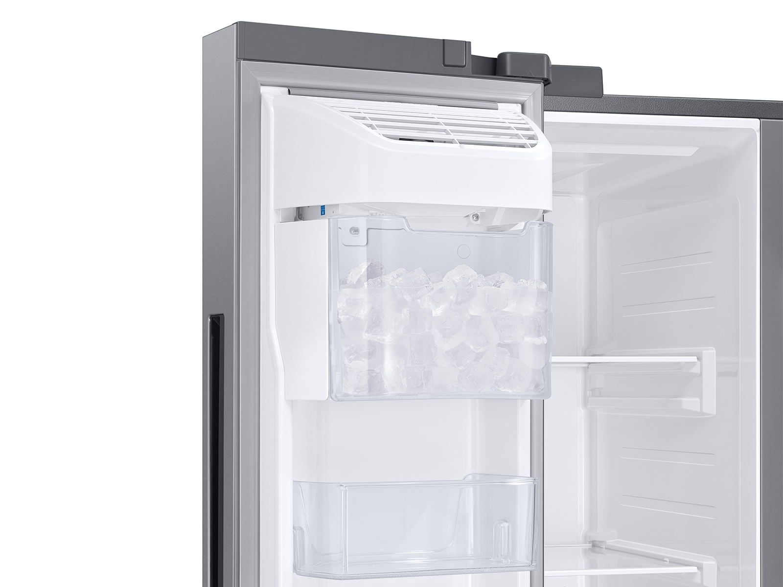 Thumbnail image of 27.3 cu. ft. Smart Side-by-Side Refrigerator with Family Hub&trade; in Stainless Steel