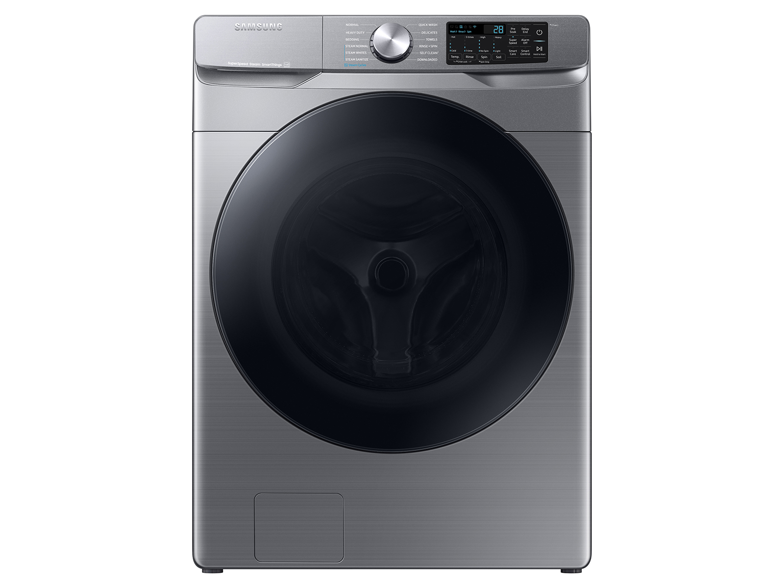 **4.5 cu. ft. Large Capacity Smart Front Load Washer with Super Speed Wash in Platinum**