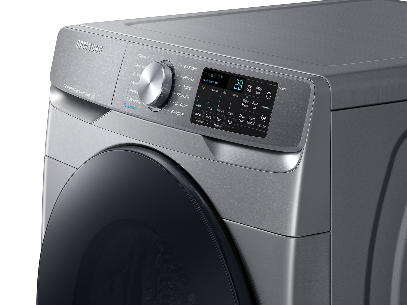 4.5 cu. ft. Large Capacity Smart Front Load Washer with Super Speed Wash in  Platinum Washers - WF45B6300AP/US