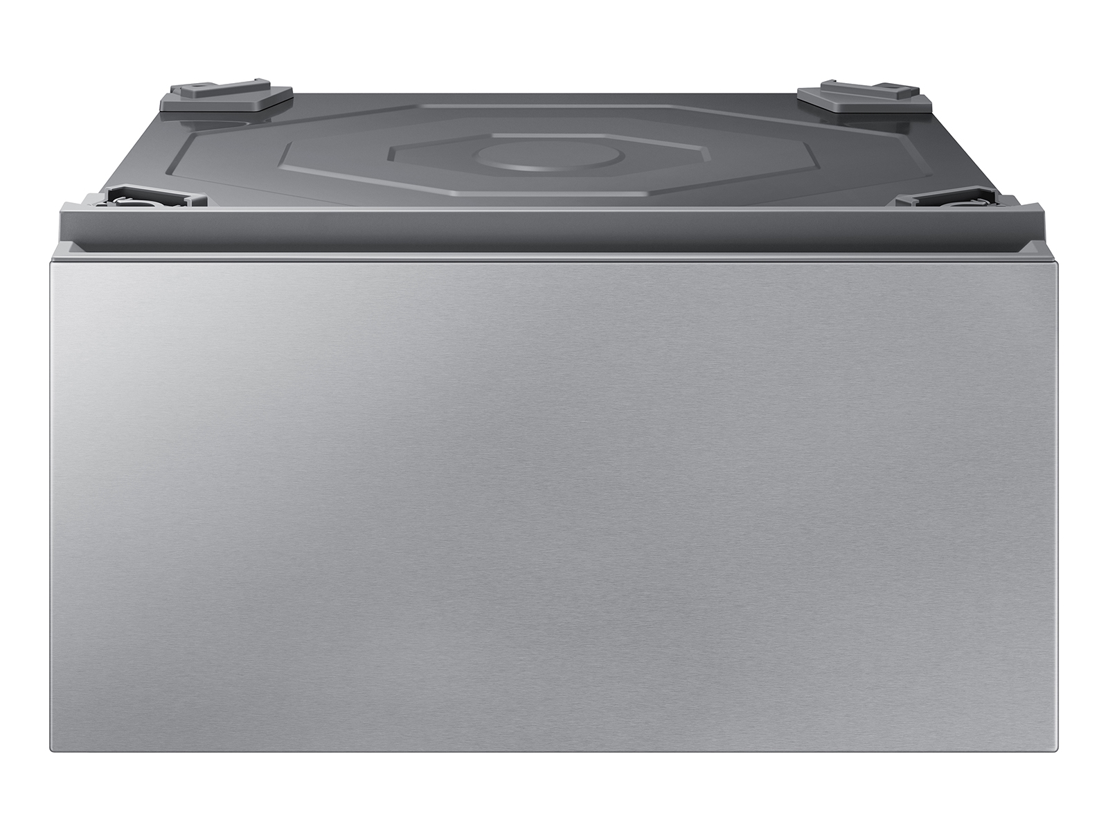 Samsung BESPOKE 27 Silver Steel Laundry Pedestal with Storage Drawer