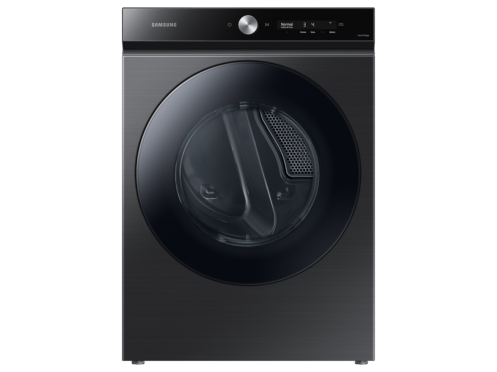 Samsung Bespoke 7.6 cu. ft. Ultra Capacity Electric Dryer with Super Speed Dry and AI Smart Dial in Brushed Black(DVE53BB8700VA3)