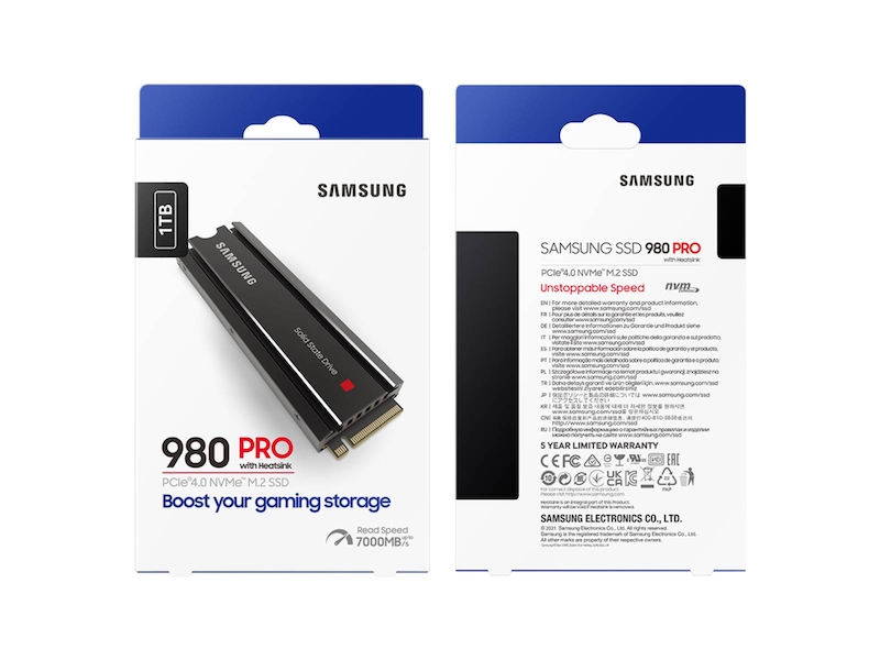 980 PRO w/ Heatsink PCIe® 4.0 NVMe™ SSD 1TB Memory & Storage - MZ