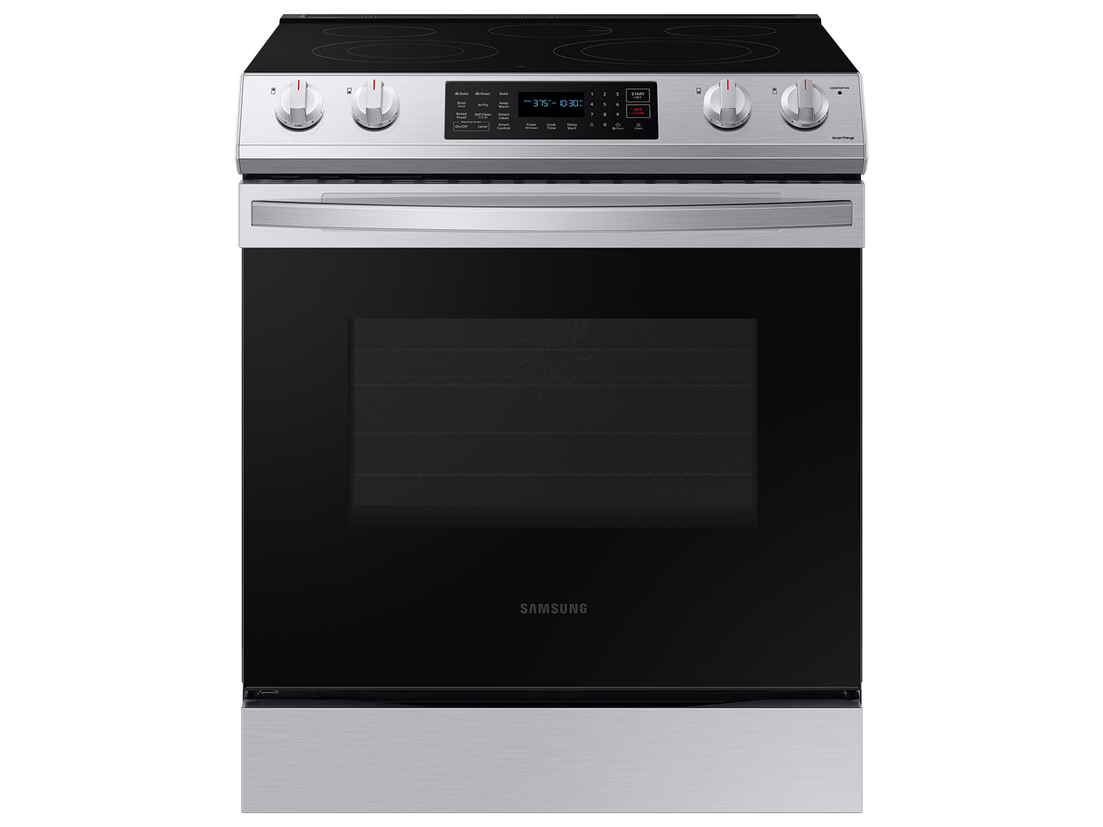 Photos - Cooker Samsung 6.3 cu. ft. Smart Slide-in Electric Range with Air Fry & Convectio 