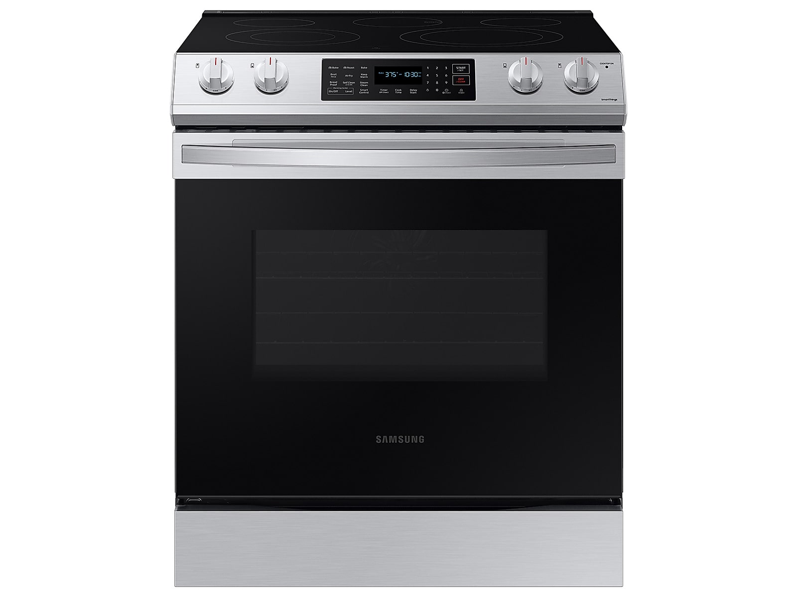 Samsung 6.3 cu. ft. Smart Slide-in Electric Range with Air Fry & Convection in Silver(NE63BG8315SSAA)