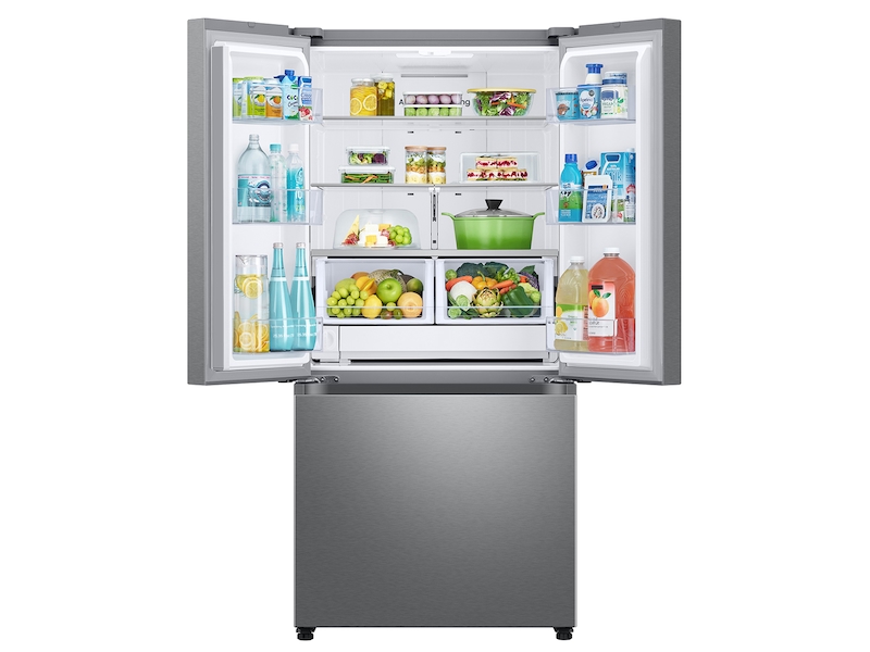 Stainless Steel 25 cu. ft. 3-Door 33 Counter Depth French Door Refrigerator  with Ice Maker