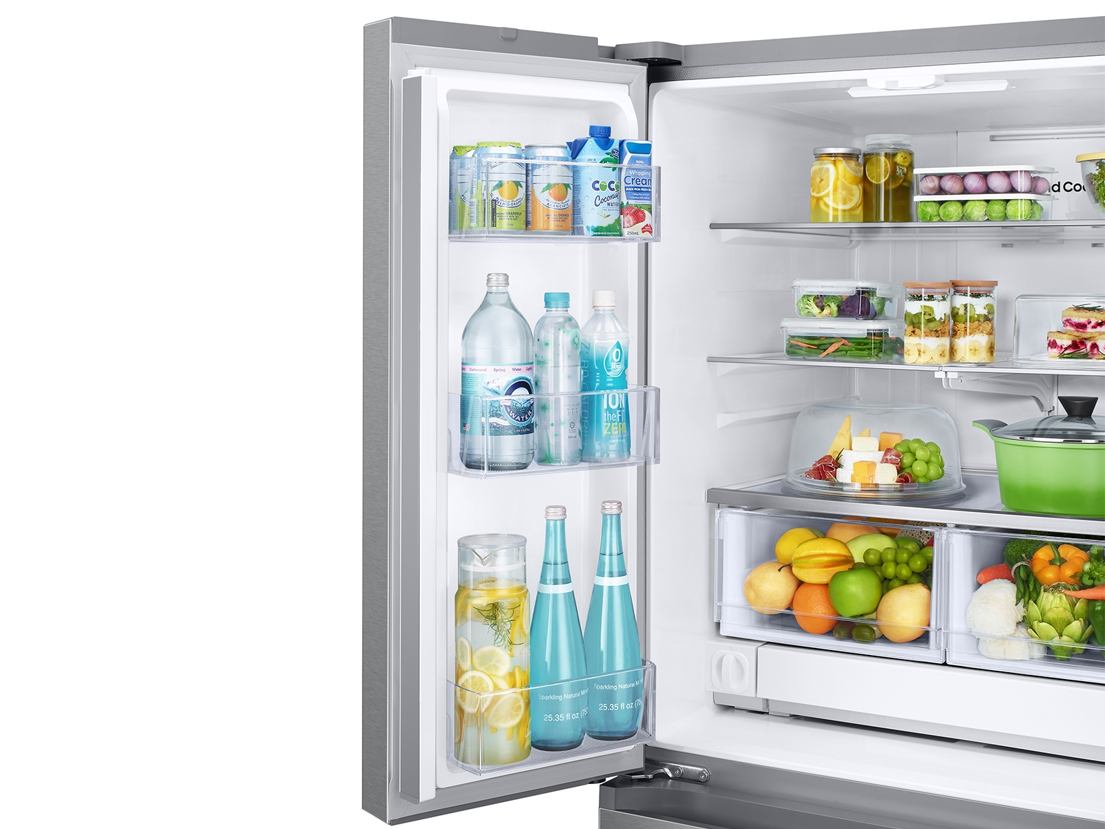 Thumbnail image of 25 cu. ft. 33&quot; 3-Door French Door Refrigerator with Dual Auto Ice Maker in Stainless Steel